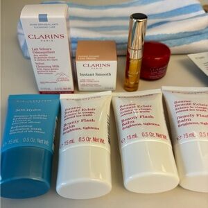 New Clarins Makeup Travel Skin Care Samples + Feed Pouch
